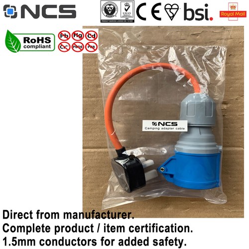 Ncs mains adaptor cable 13a - mains,