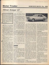 Hillman Avenger GT Motor