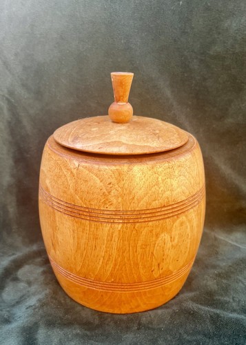 Vintage wooden lidded - vintage,