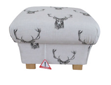 Fryetts Stag Fabric Footstool