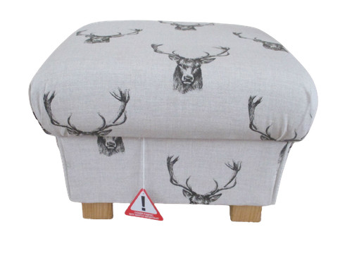 Fryetts stag fabric footstool - fryetts,