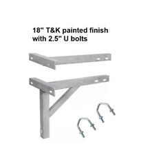 T & K Wall Bracket 18” Aerial Radio Satellite mast pole with fixing U bolts 