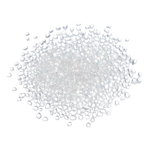 Round fire glass beads vase - fire,