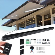 2.6M ELECTRIC RETRACTABLE AWNING ROLL OUT SUN CANOPY CAMPERVAN MOTORHOME VAN RV