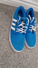 Adidas Seeley Skate trainers Bright blue white size 12 Summer Lace
