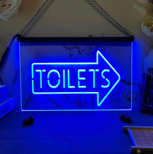 Toilet arrow led neon light - arrow,