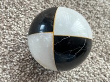 old black & white ornate marble ball