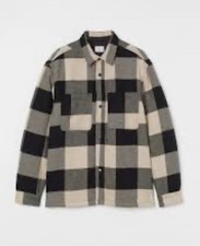 H&M Men’s Lined Quilt Shirt Jacket Shacket Size S