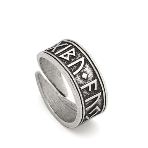 Adjustable viking rune ring - viking,