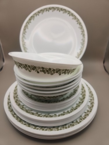 Vtg corelle green crazy daisy - corelle,
