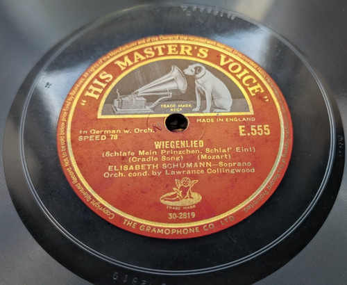 Opera elisabeth schumann - schumann, 78rpm