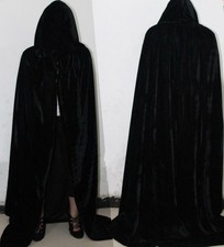 Long Velvet Hooded Cloak Cape