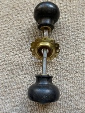 Antique wood and brass door - wood,