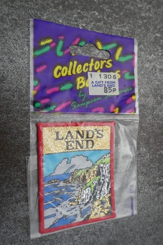 Lands end woven cloth patch - end,
