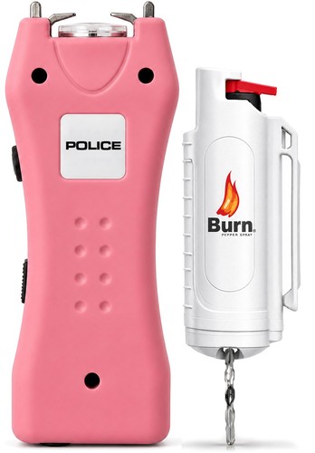 Police stun gun burn pepper - gun,