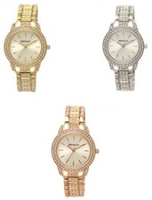 Henley Ladies Fashion Bling Diamante Crystals Bracelet Watch H07275 Available UK