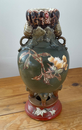 Antique japan floral vase - japan,