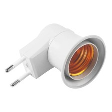 B- 2PCS EU Plug To E27 Adapter