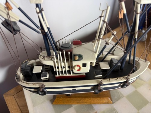 Vintage wooden shrimp - wooden,