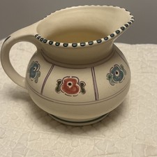 Classic Hand Painted Honiton Pottery Manaton Pattern Vintage 1930's Jug