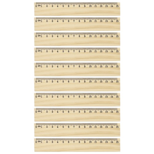 Inch wooden rulers 24 pcs - wooden,