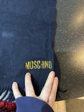 Moschino Black Wool Scarf Dry Clean Only Used Excellent Condition Made In Italy