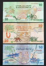 COOK ISLANDS 3 DOLLARS (P NEW)
