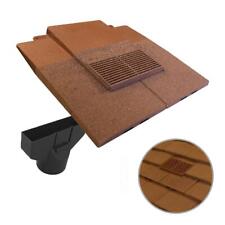 Granulated Sand Red Plain In-line Roof Tile Vent & Pipe Adapter, Concrete & Clay
