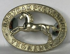 Northamptonshire Yeomanry Cap Badge Restrike 47 x 35 mm 