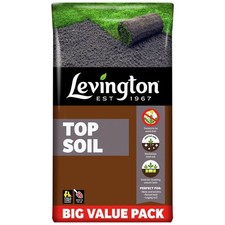 Top Soil 30L Levington Peat Free Organic Compost Open Bag Garden Lawn Use