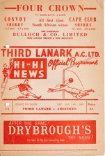 Third Lanark v Aberdeen