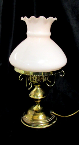 Vintage brass glass electric - &,