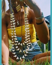 Vintage Native American 3 Strand Fetish necklace With Jet & Sterling Silver 14"