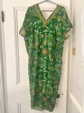 Green gold zara kaftan size - zara,