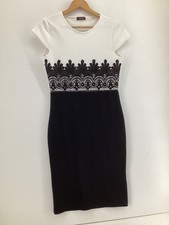 Evita Black White Lace Bodycon