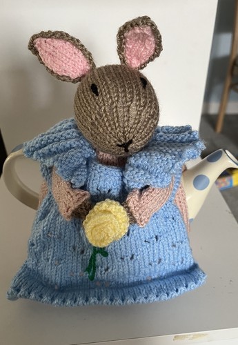 Handmade knitted rabbit - rabbit, in