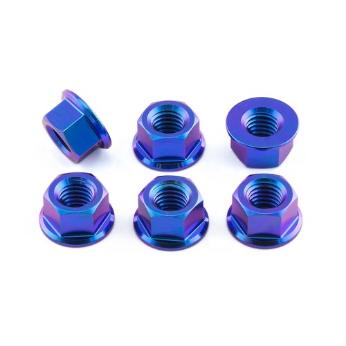 Titanium sprocket nuts - titanium,