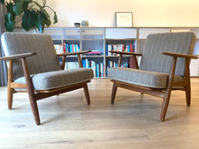 Hans Wegner Genuine GE260 lounge chair in solid oak wood - 1950s, Midcentury