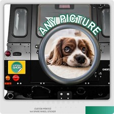 Your Photo / Personalised Spare Wheel Cover 4x4 Laminated Vinyl Sticker RV 5TH