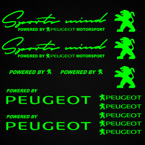 Peugeot sticker neon decal - neon,