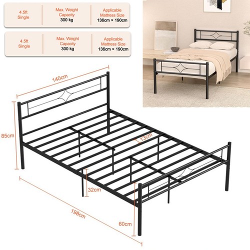 3ft 4ft6 single double bed - single,