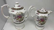 Pair of Royal Albert Paragon Tree Of Kashmir Coffee Pots 2 sizes 1960.