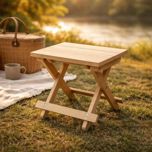 Folding wooden stool - folding,