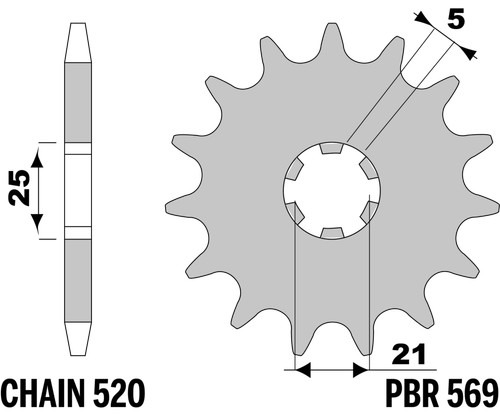 Pbr front sprocket - pbr, in