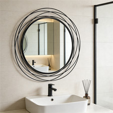 Art Circle Wall Mirror Black