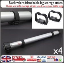 Black Island Table Leg Storage