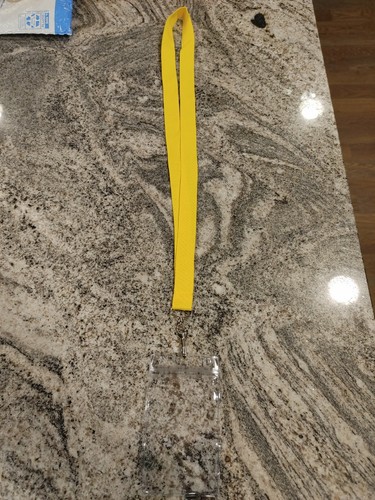 Yellow lanyard ticket - id, card