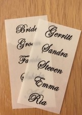 Wedding place card stickers - wedding,
