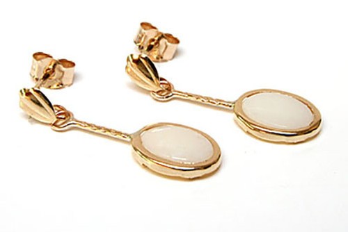 9ct gold opal - gold, drop