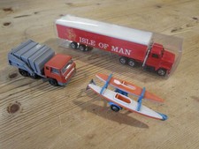 Majorette "Isle of Man" Artic, Bernard Refuse truck and Trailer with 2 Kayaks